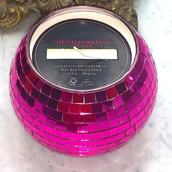 CHRISTIAN SIRIANO NEW YORK DAZZLING DRAGONFRUIT PINK DISCO 20.8oz 2 WICK NEW - Picture 2 of 3